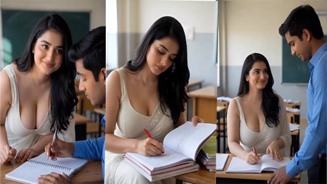 College Big Boobs Tutor Motivates A Student Fucking Video